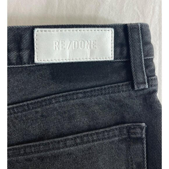 RE / DONE Jeans 70's High Rise Denim Shorts in Broken Black - Picture 7 of 8